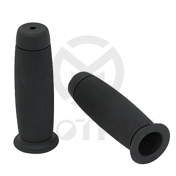 [42-08802] Vintage black TPR grips. L: 124mm fits (1'',1-1/8'')