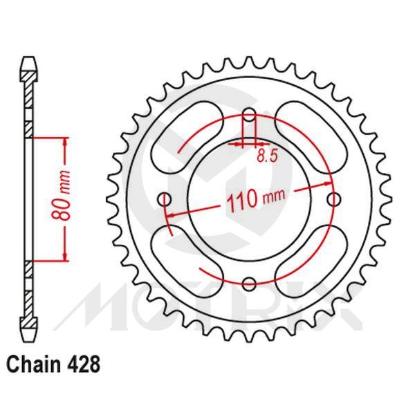[95200-121942] Rear sprocket JTR1219