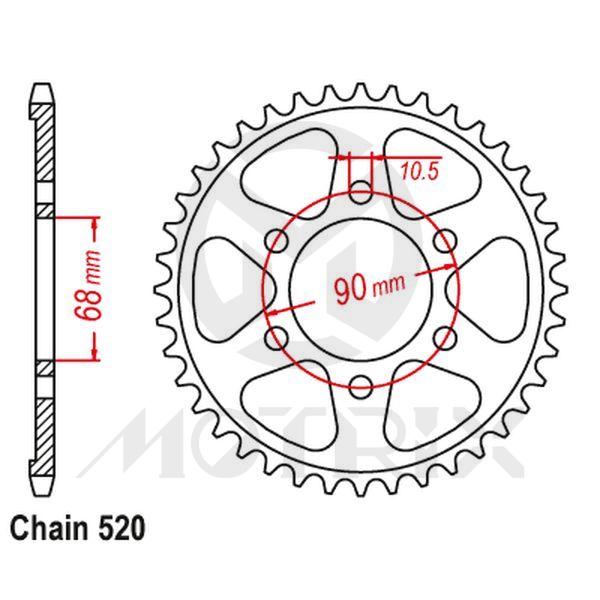 [95200-122436] Rear sprocket JTR1224
