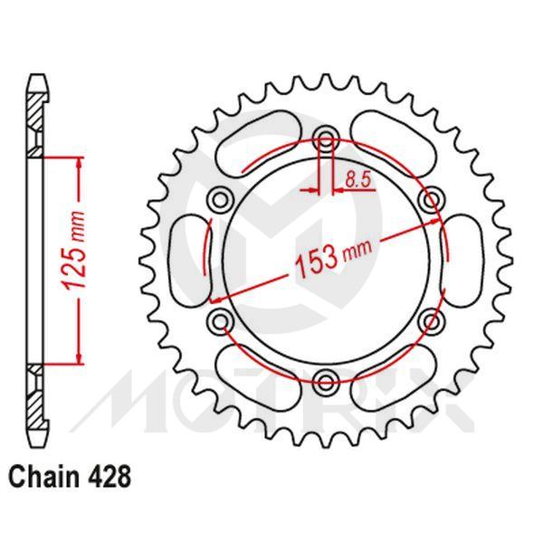 [95200-125854] Rear sprocket JTR1258
