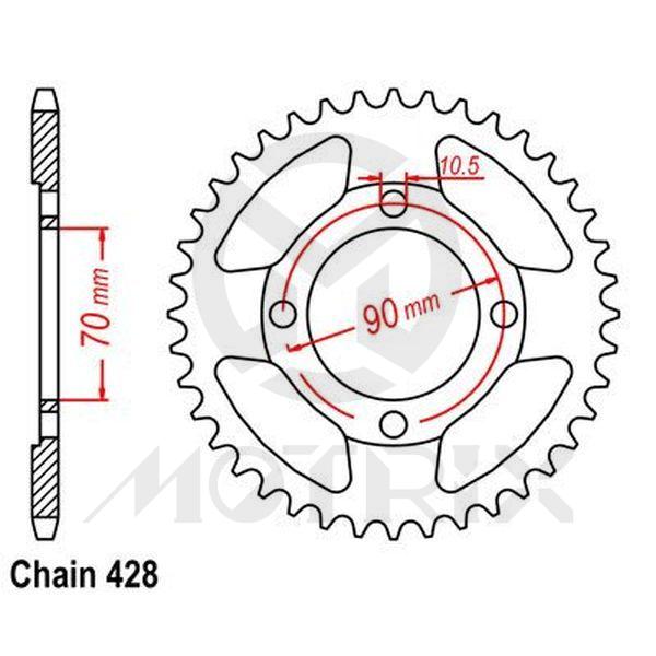 [95200-026445] Rear sprocket JTR264