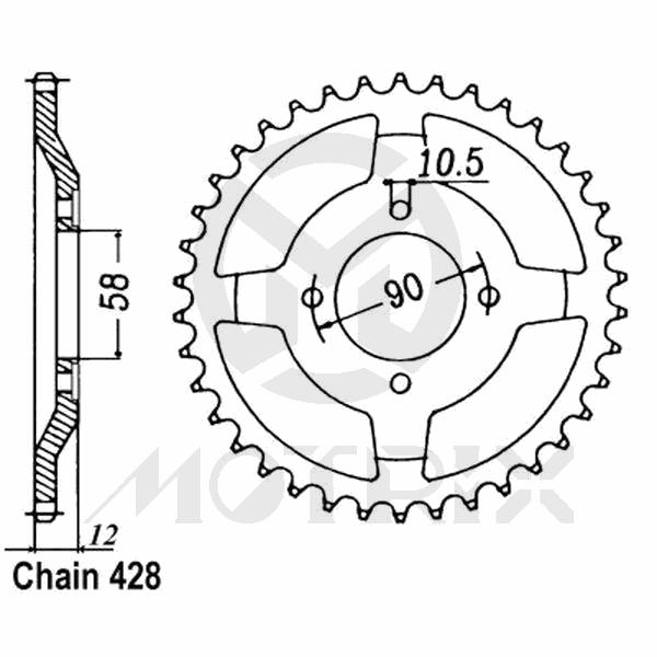 [95200-027150] Rear sprocket JTR271