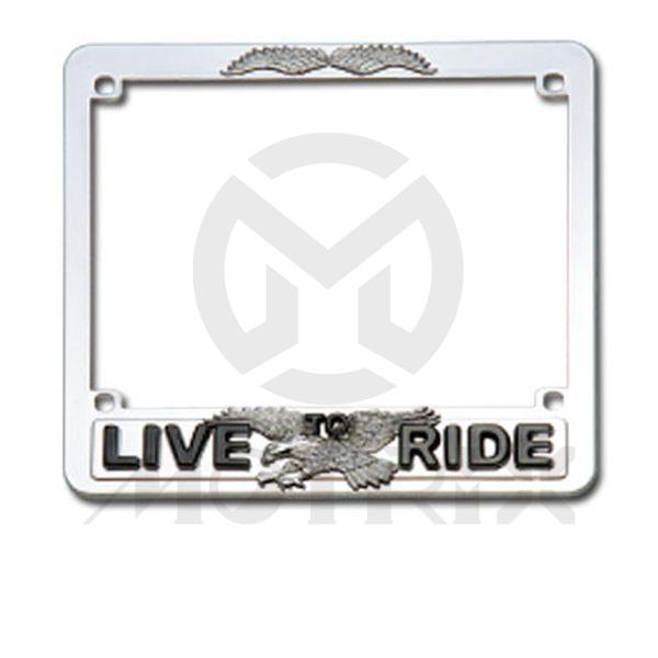 Alloy licence frame eagle live to ride, size: 18.4x7cm European size