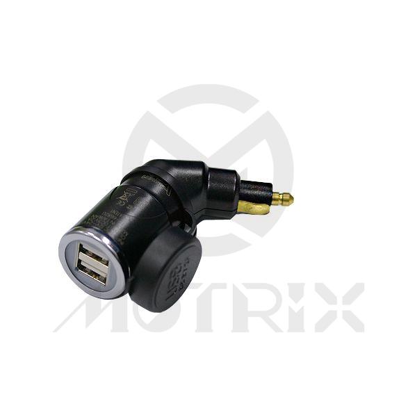 [00-31842] 12V/24A, 5V/2A dual USB 2.0 2A sockets with din plug